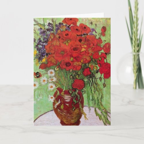 Red Poppies and Daisies by Vincent van Gogh Card