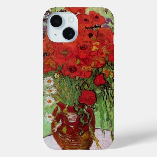 Red Poppies and Daisies by Vincent van Gogh iPhone 15 Case