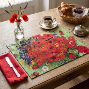 Red Poppies and Daisies by Vincent van Gogh Cloth Placemat