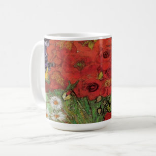 Red Poppies and Daisies By Vincent Van Gogh  Coffee Mug