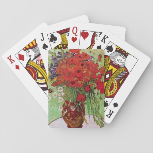 Red Poppies and Daisies by Vincent van Gogh Poker Cards