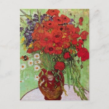 Red Poppies And Daisies By Vincent Van Gogh Postcard by VanGogh_Gallery at Zazzle