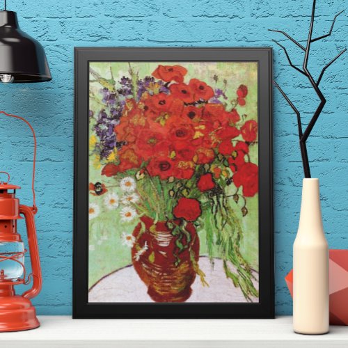 Red Poppies and Daisies by Vincent van Gogh Poster