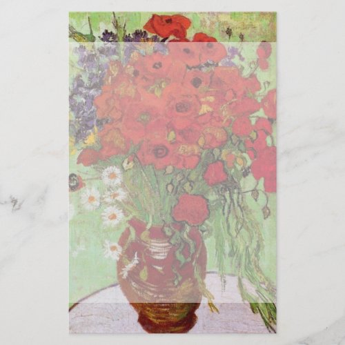 Red Poppies and Daisies by Vincent van Gogh Stationery