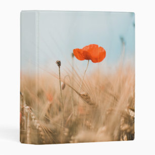 Red Poppies and Gold Barley Mini Binder