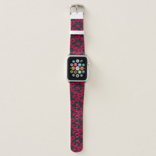 Red Poppies Apple Watch Band
