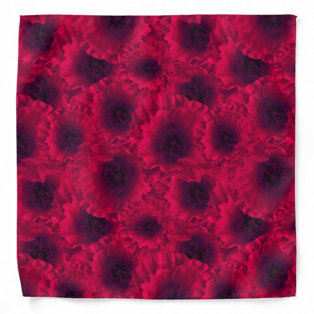 Red poppies bandana (Front)