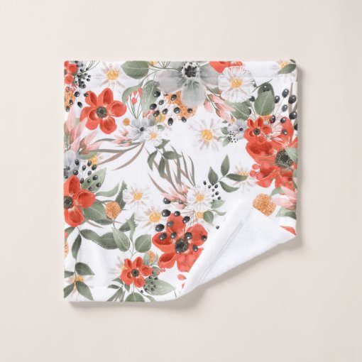 Red Poppies Bath Towel Set | Zazzle