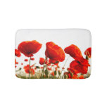Red Poppies Bathroom Mat at Zazzle