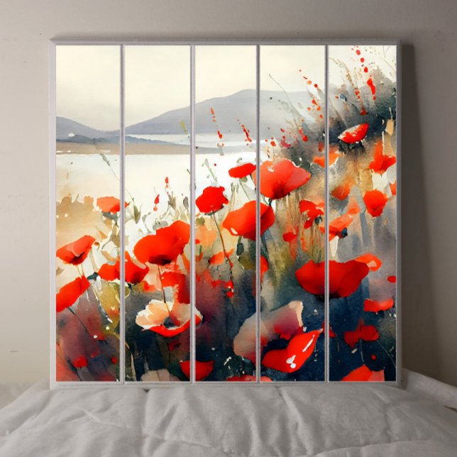 Red Poppies Beside a Dark Lake Decoupage Tissue Paper (Creator Uploaded)