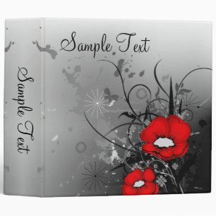 Red Poppies Binder