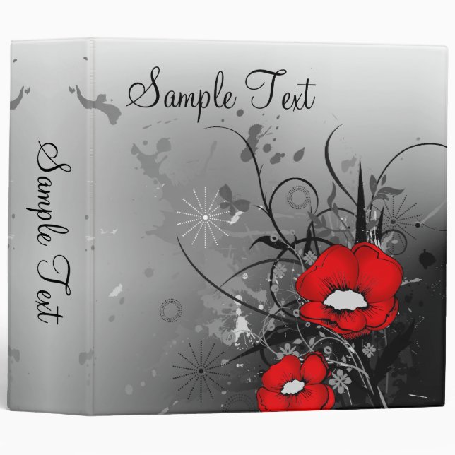 Red Poppies Binder (Front/Spine)
