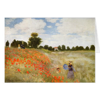 Red Poppies Blooming - Claude Monet Cards