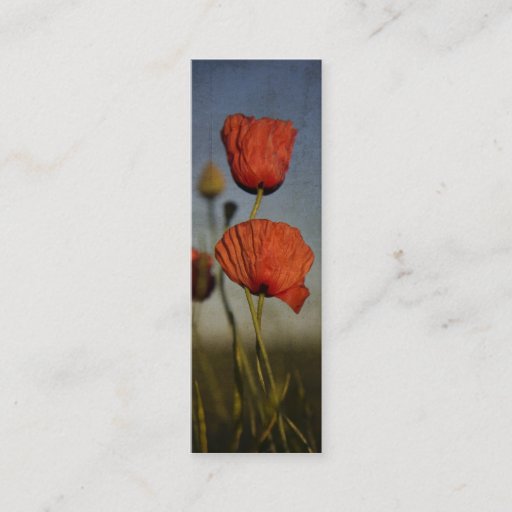 Customizable Red Poppies, business card