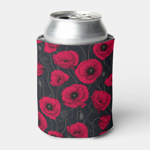 Red Poppies Can Cooler