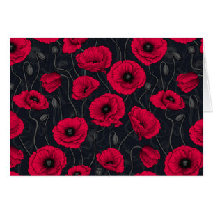 Red Poppies Cards