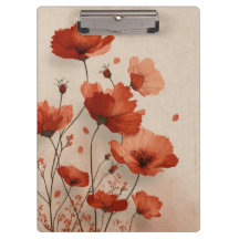 Red poppies. Clipboard