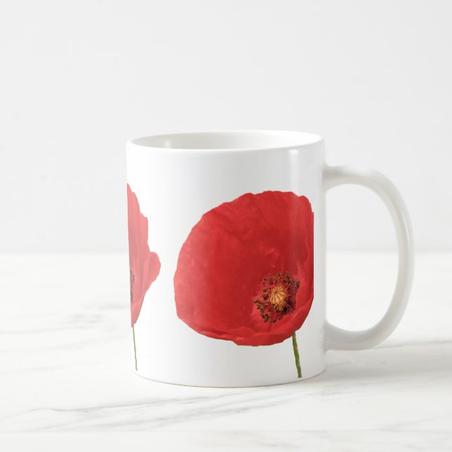 Red Poppies Coffee Mug (Right)