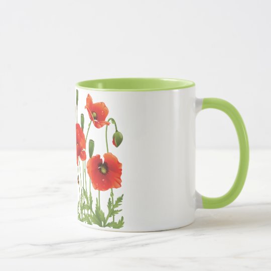 Red Poppies Coffee Mug Ukrainian Design | Zazzle.com