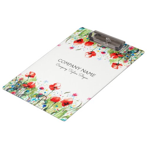 Red Poppies  Colorful Flowers Clipboard