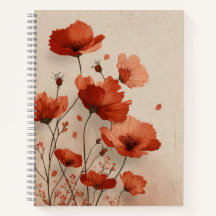 Red poppies. Deluxe Spiral