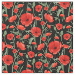 Red Poppies Fabric
