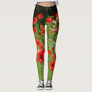 Red Poppies Field Legging