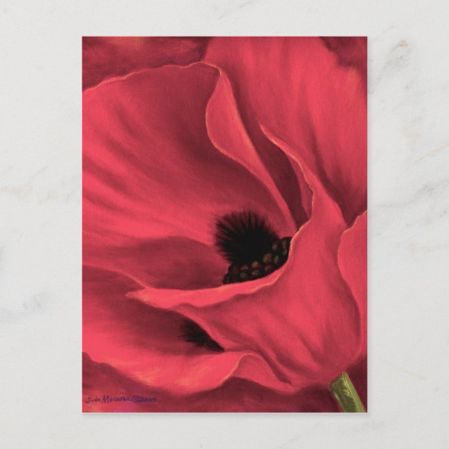 Red Poppies Flower Art Painting - Multi Postcard (Front)