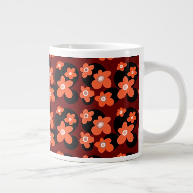 Red poppies giant coffee mug (Right)