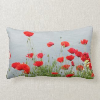 Red Poppies Girls Photos Cushion