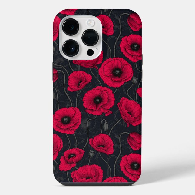 Red Poppies Iphone Case (Back)