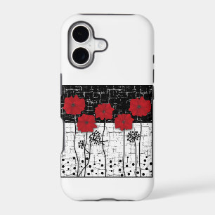 Red poppies iPhone 17 case