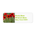 Red Poppies Label