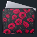 Red Poppies Laptop Sleeve<br><div class="desc">Poppy flowers,  hand-painted in Photoshop,  seamless pattern.</div>