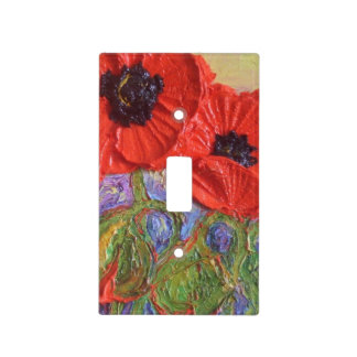Red Poppies Light Switch Cover