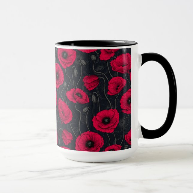 Red Poppies Mug (Right)