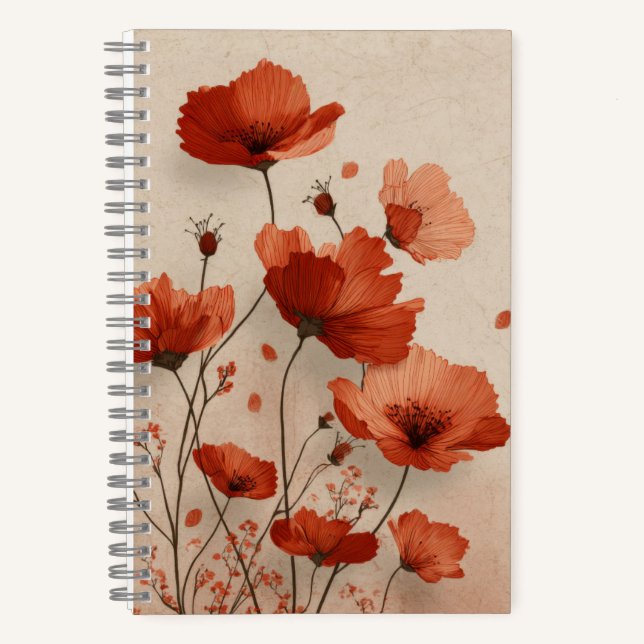 Red poppies  notebook (Front)