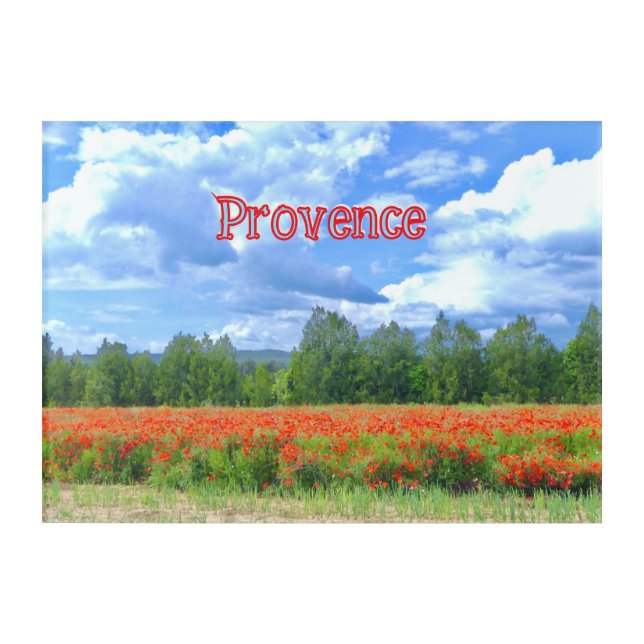 Red Poppies Of Provence Acrylic Print (Front)