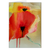 Red Poppies on gold modern floral art (Front)