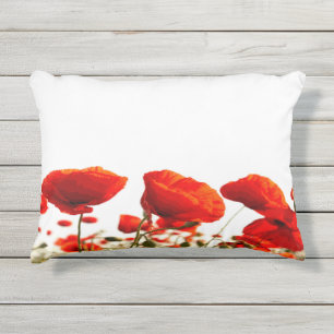 Red Poppies Outdoor Pillow