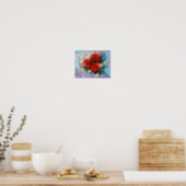 Red poppies painting wall art (Kitchen)