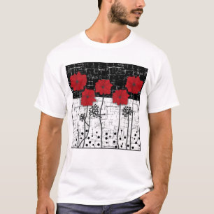 Red poppies paper plates T-Shirt