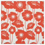 Red Poppies Pattern Fabric