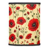 Red poppies pattern lamp shade (Right)
