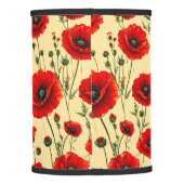 Red poppies pattern lamp shade (Back)