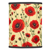Red poppies pattern lamp shade (Front)