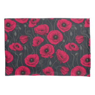 Red Poppies Pillow Case
