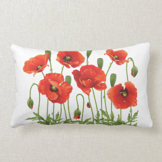 Red Poppies Pillow Ukrainian Design