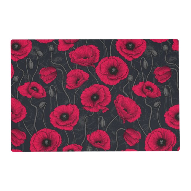 Red Poppies Placemat (Front)