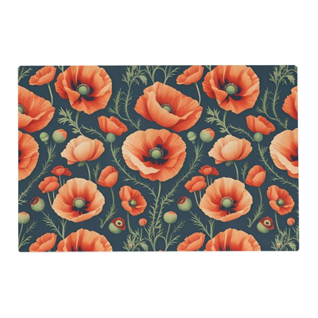 Red Poppies Placemats (Front)